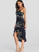 OEM Ladies Navy Floral Dresses