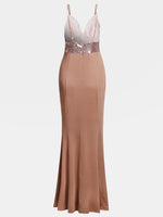 NEW FEELING Womens Apricot Maxi Dresses
