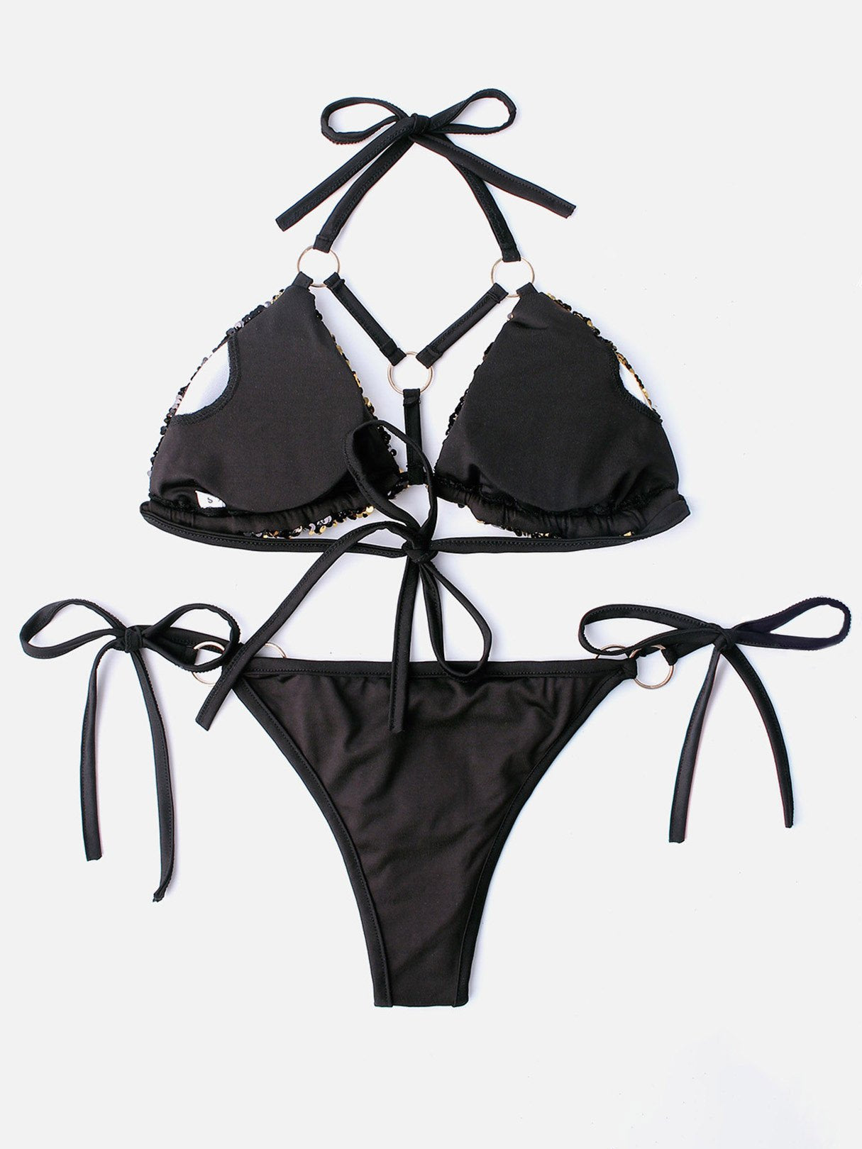 NEW FEELING Womens Gold Bikinis