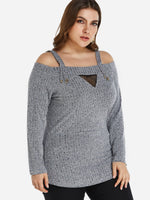 OEM Ladies Grey Plus Size Tops