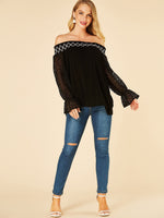 NEW FEELING Womens Black T-Shirts