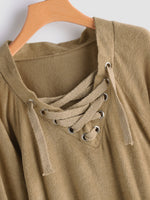 OEM Ladies Khaki Plus Size Tops
