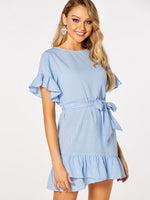 OEM Ladies Blue Casual Dresses