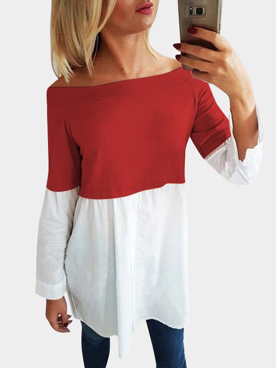 NEW FEELING Womens Red T-Shirts
