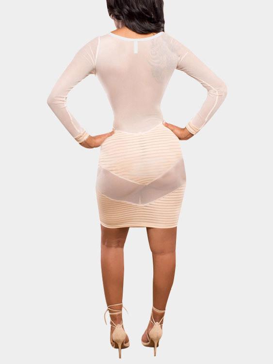 NEW FEELING Womens Beige Sexy Dresses