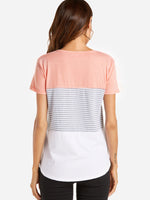 NEW FEELING Womens Pink T-Shirts