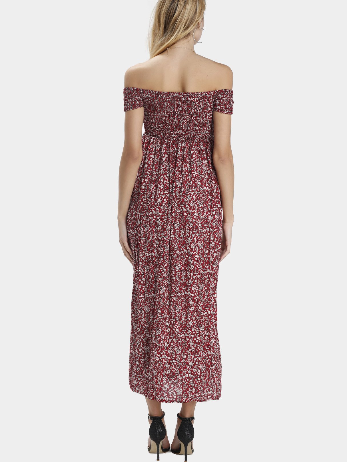 NEW FEELING Womens Red Floral Dresses