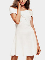 Wholesale White Off The Shoulder Mini Dress