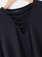OEM Ladies Black Midi Dresses