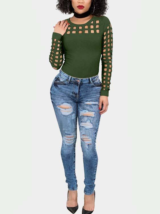 OEM Ladies Green T-Shirts