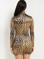 NEW FEELING Womens Leopard Bodycon Dresses