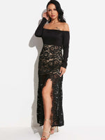 OEM Ladies Black Off The Shoulder Dresses