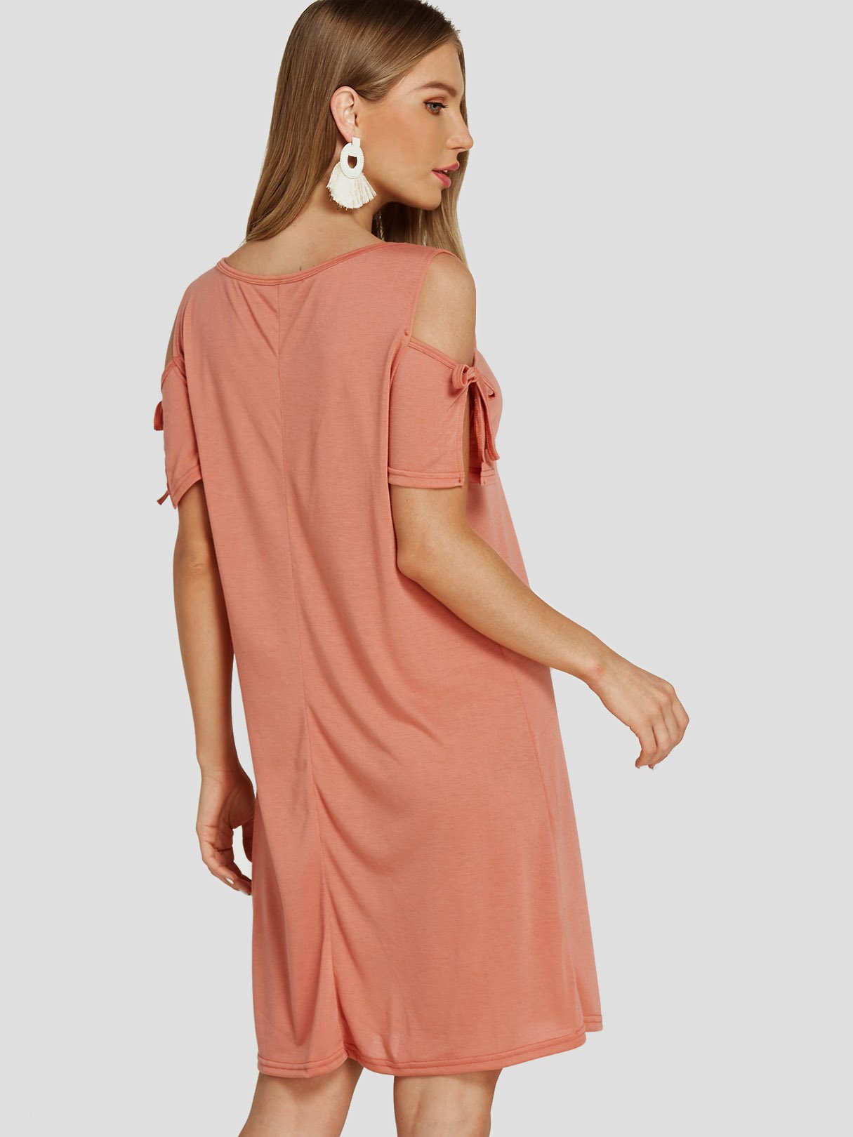 OEM Ladies Coral Casual Dresses