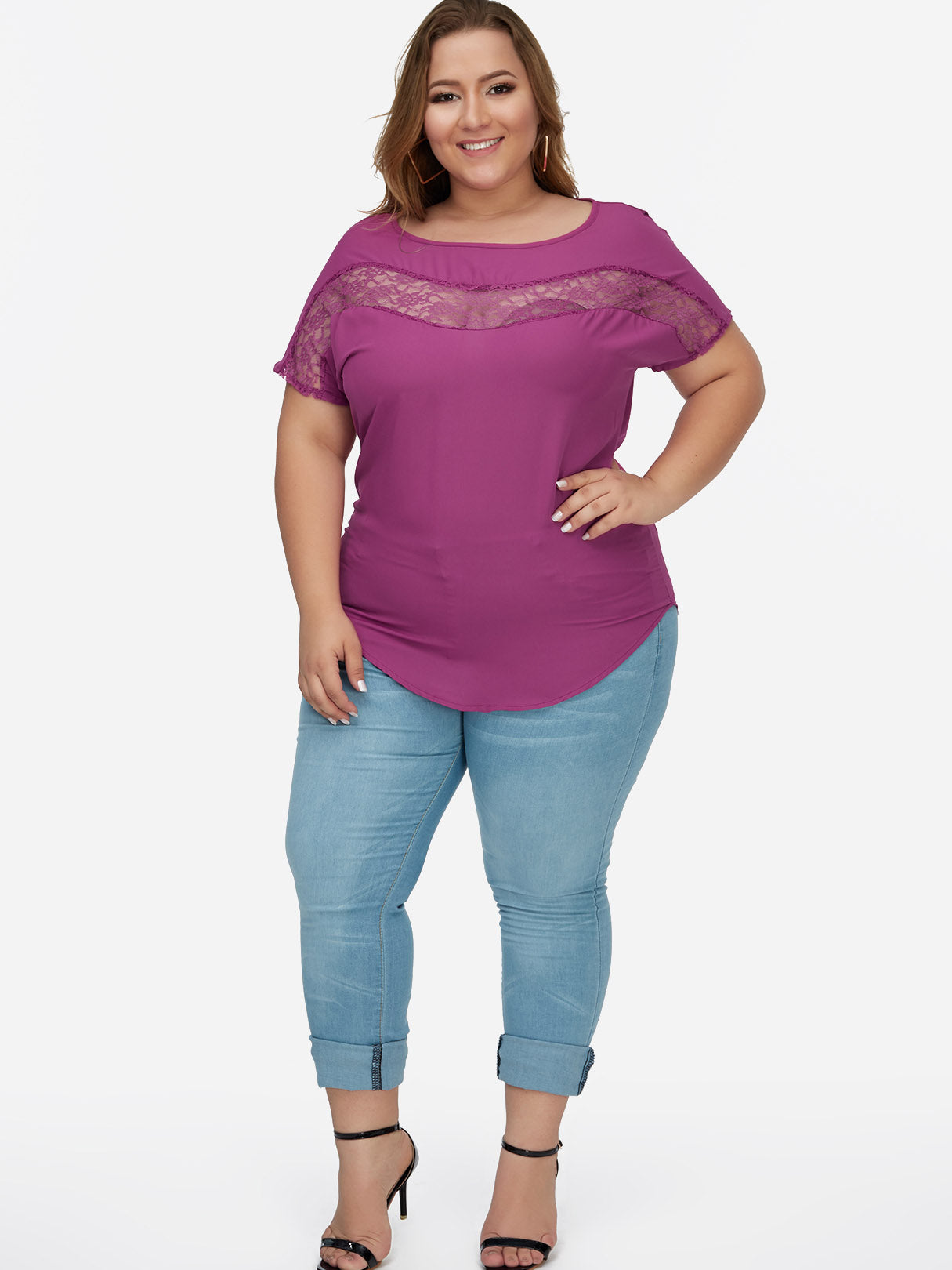 OEM ODM Womens Short Sleeve Plus Size Tops
