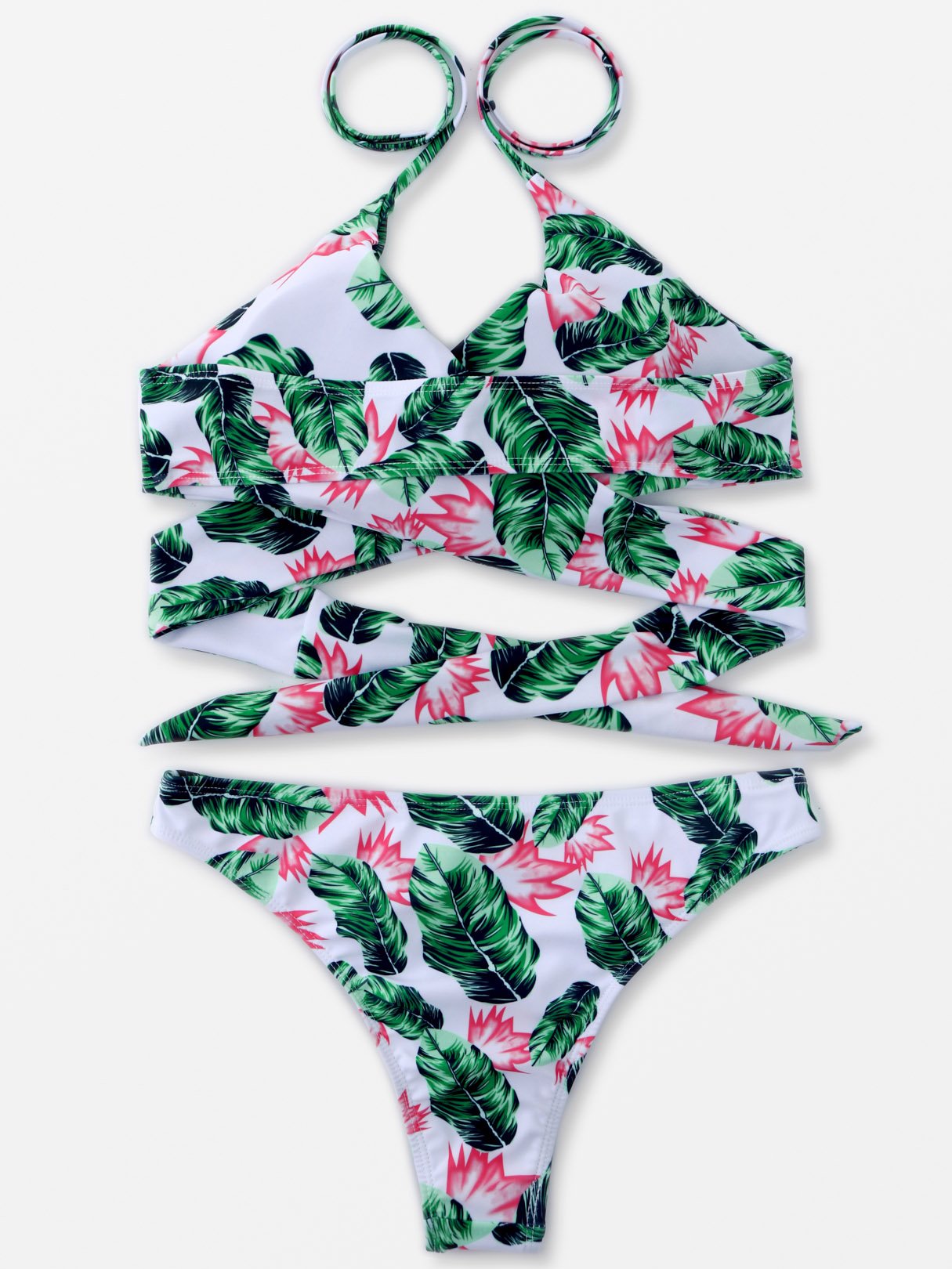 NEW FEELING Womens Green Bikinis