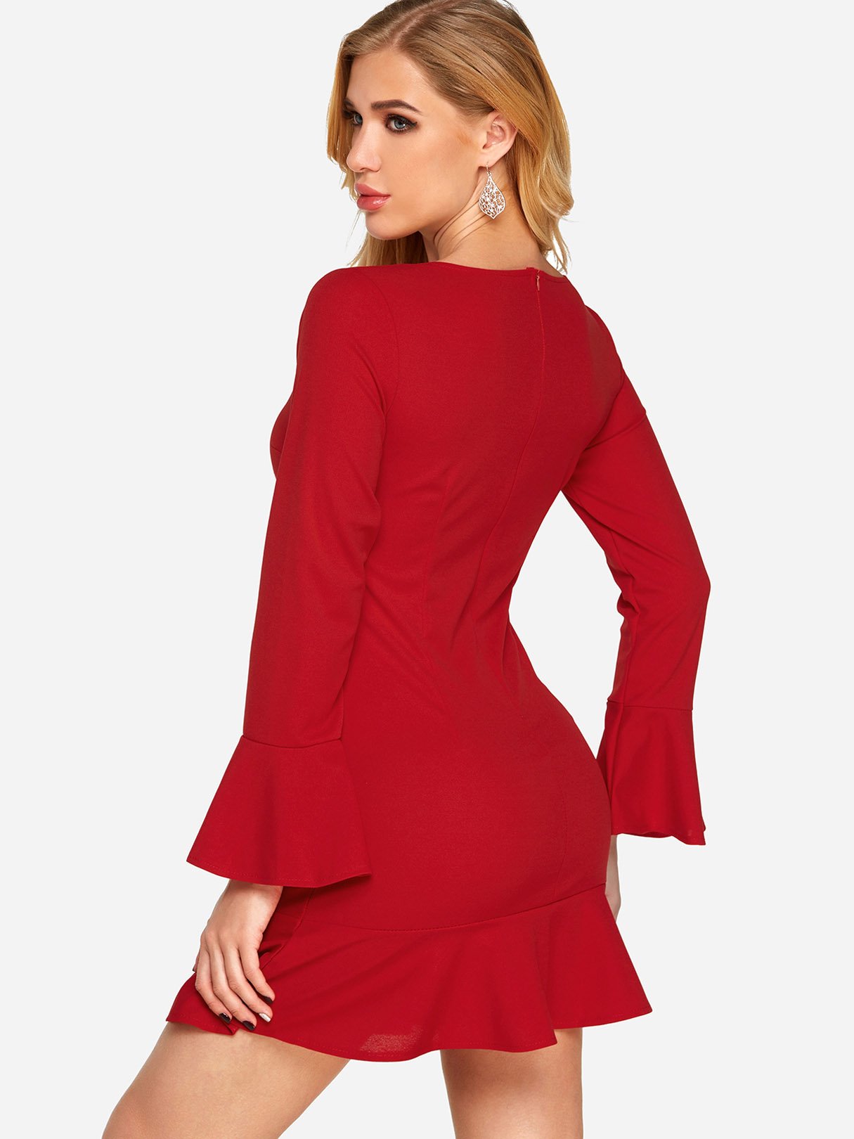 NEW FEELING Womens Red Sexy Dresses