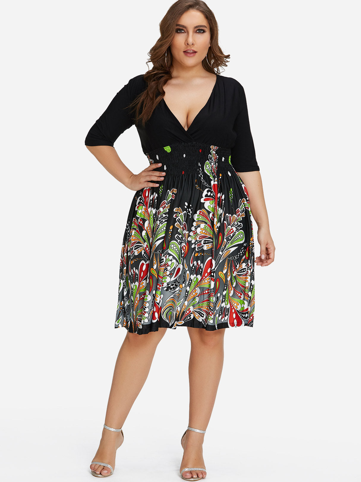 OEM ODM Womens Half Sleeve Plus Size Dress