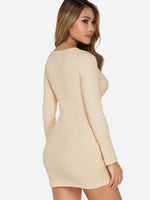NEW FEELING Womens Beige Sexy Dresses