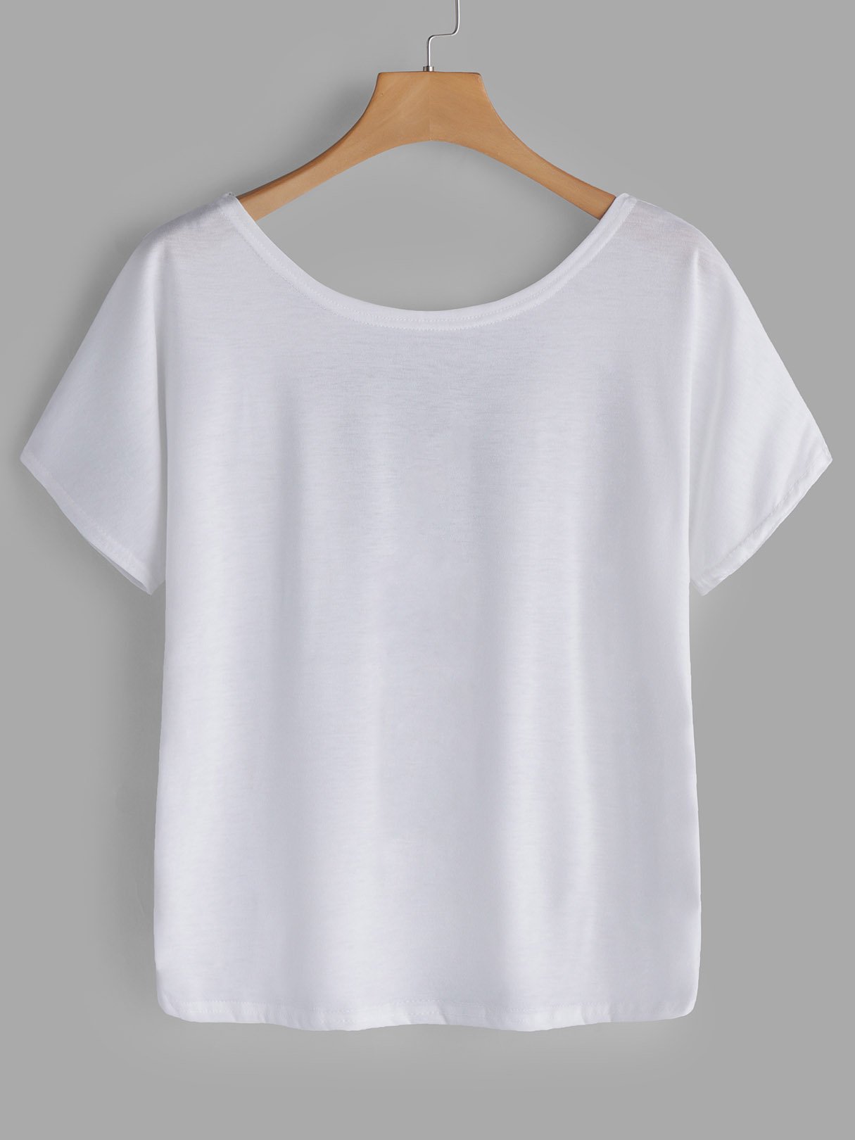 NEW FEELING Womens White T-Shirts