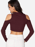 NEW FEELING Womens Burgundy T-Shirts