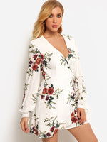 OEM Ladies White Floral Dresses