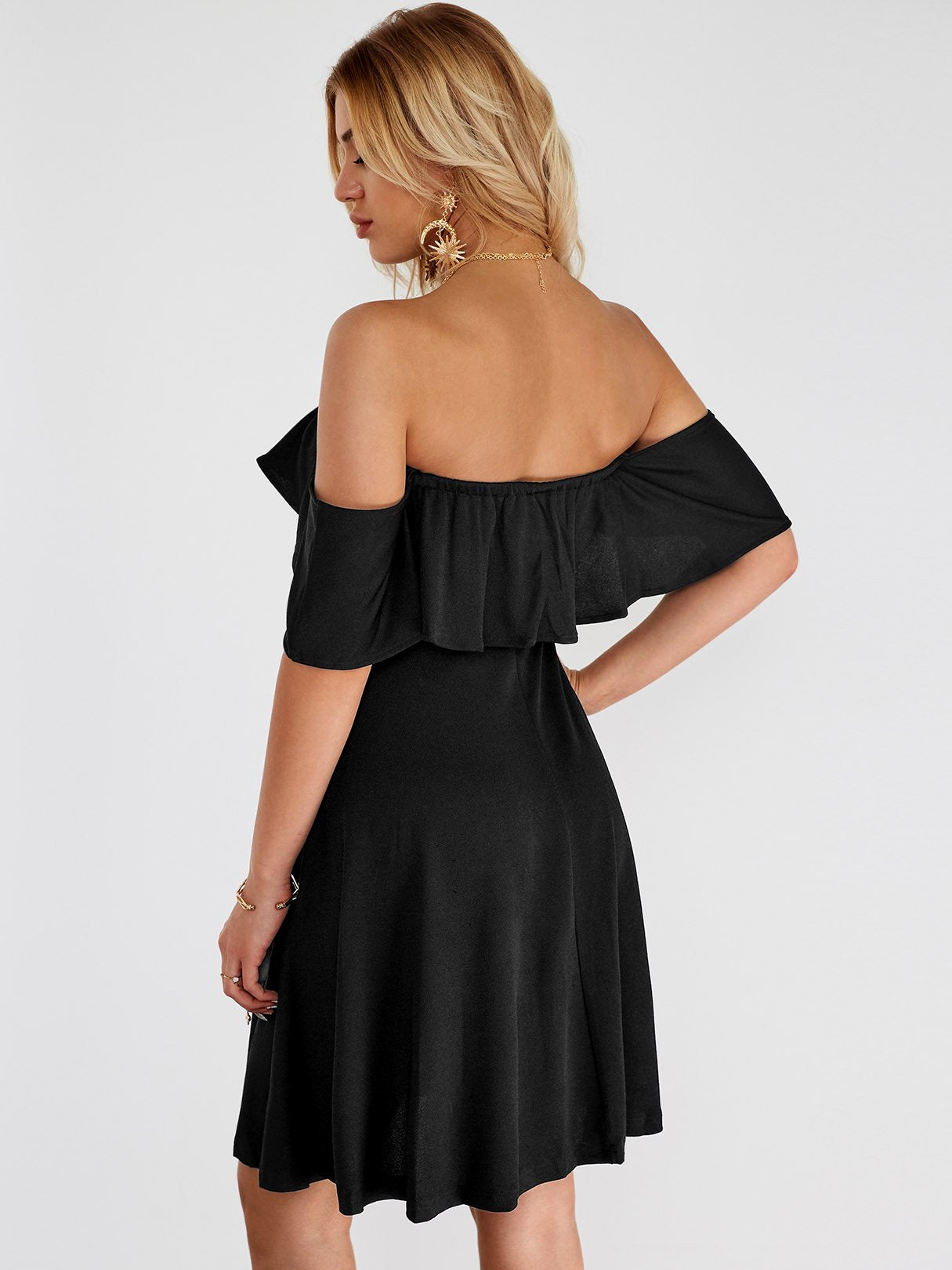 NEW FEELING Womens Black Mini Dresses