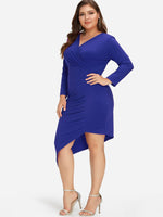 OEM Ladies Blue Plus Size Dresses