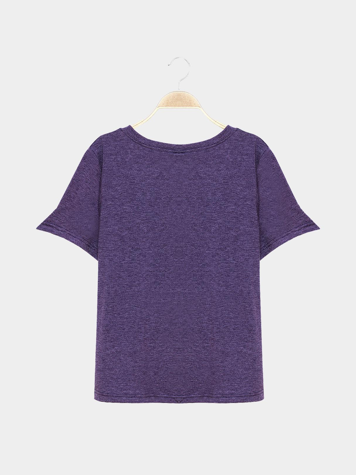 Wholesale V-Neck Purple T-Shirts