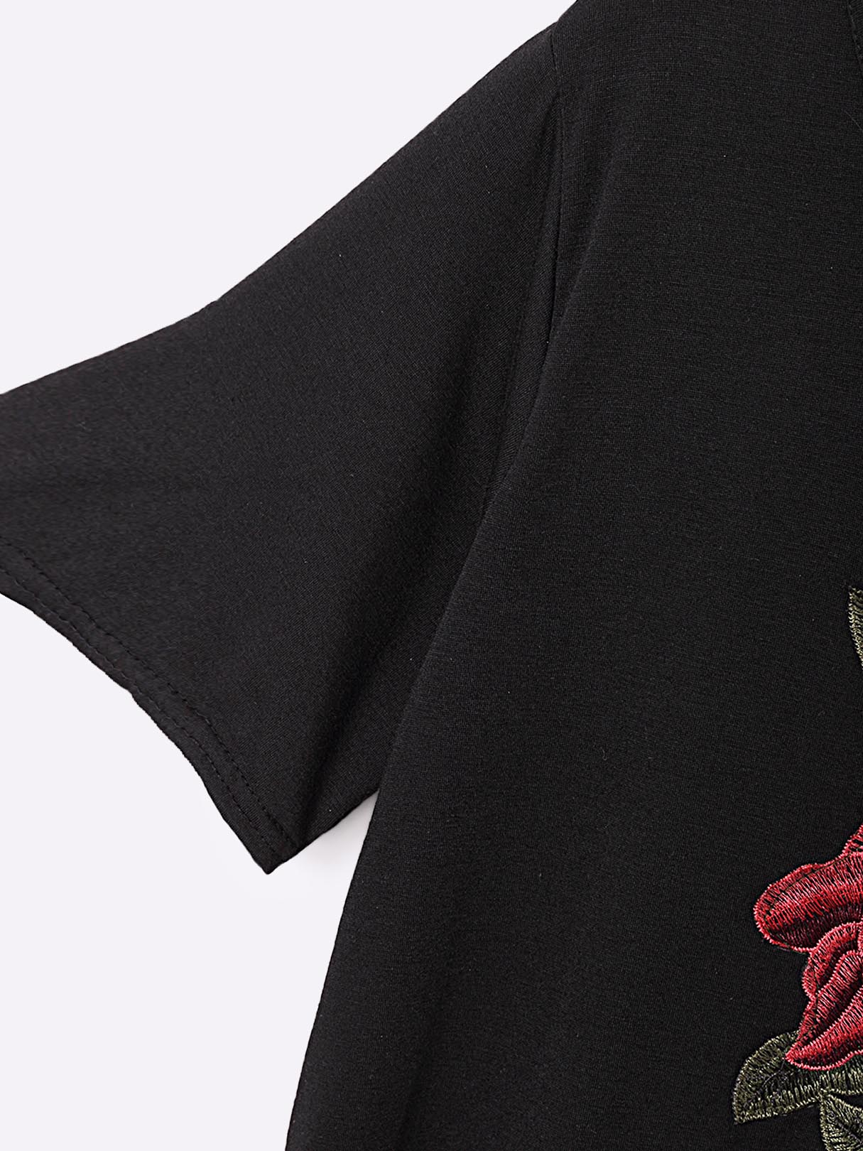 OEM Ladies Black Floral Dresses