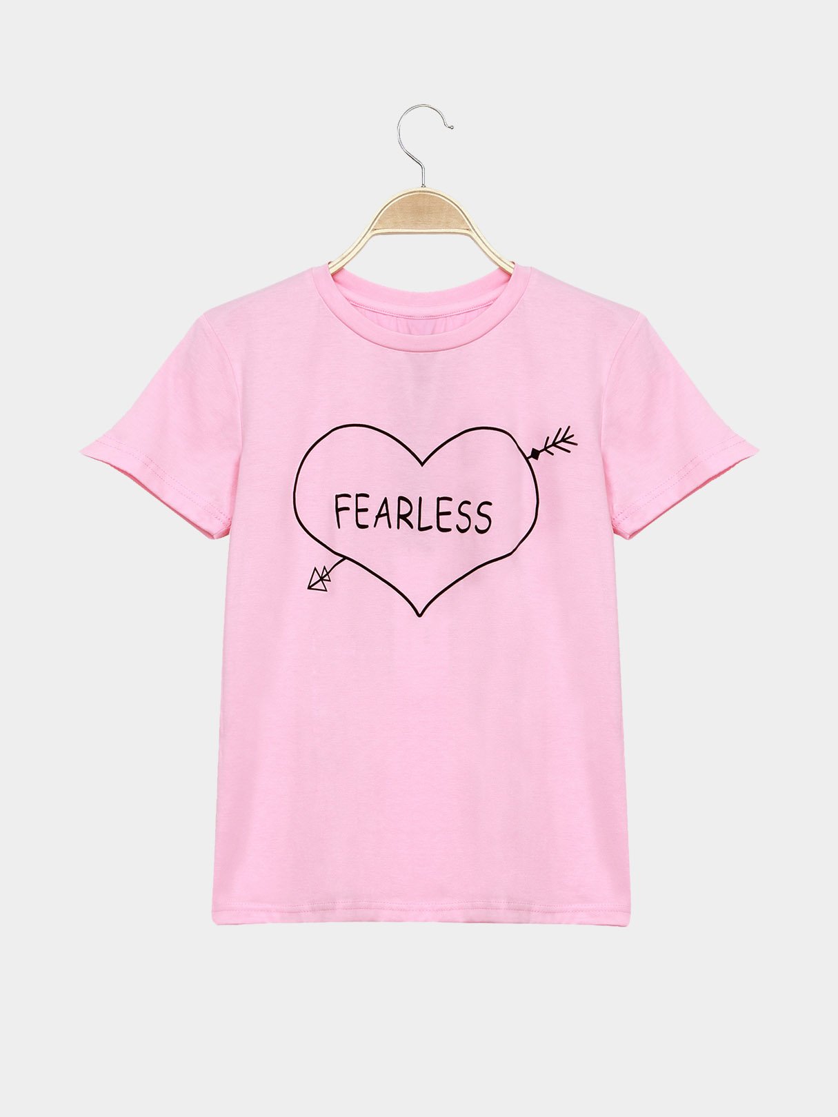 Wholesale Round Neck Printed Pink T-Shirts