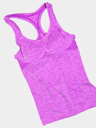 Wholesale Round Neck Plain Sleeveless Purple Tank Top