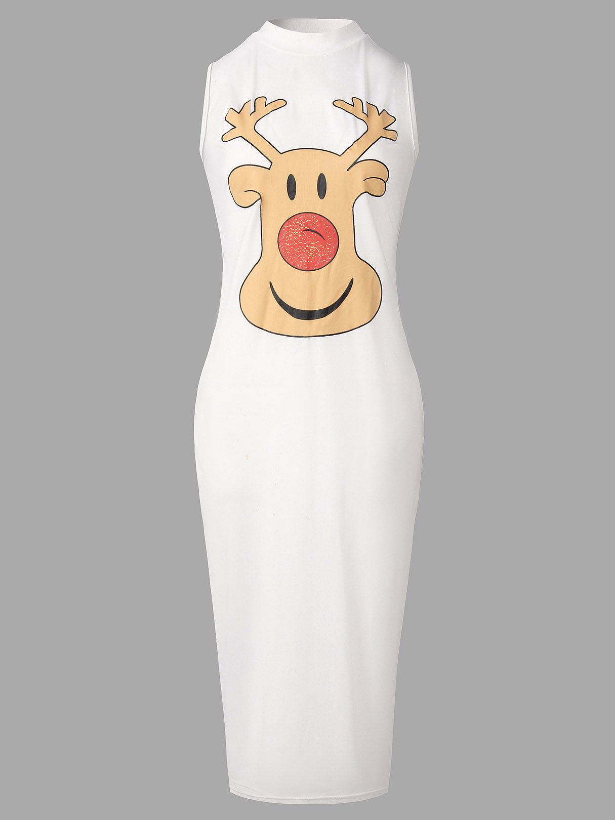 NEW FEELING Womens White Midi Dresses