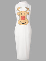 NEW FEELING Womens White Midi Dresses