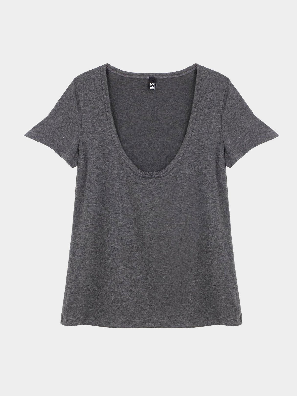 Wholesale Scoop Neck Grey T-Shirts