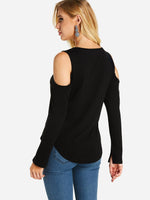 NEW FEELING Womens Black T-Shirts