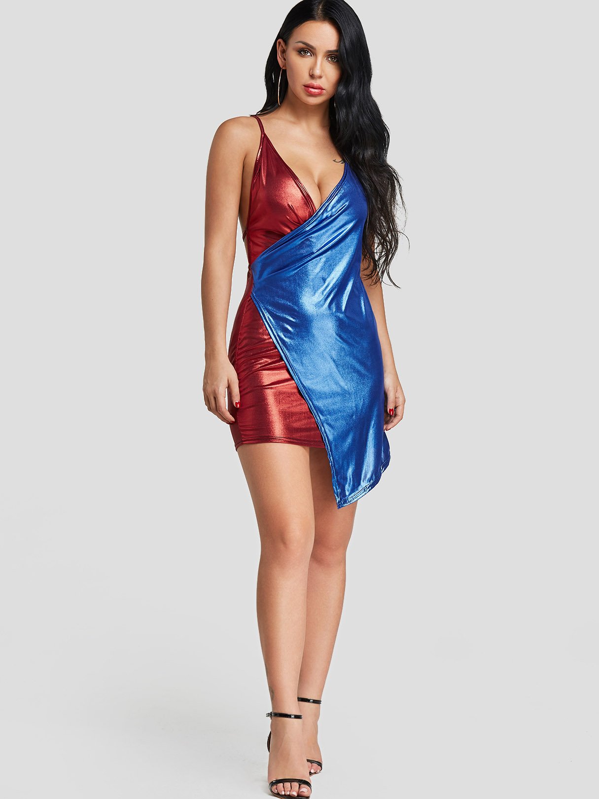 NEW FEELING Womens Color Block Mini Dresses