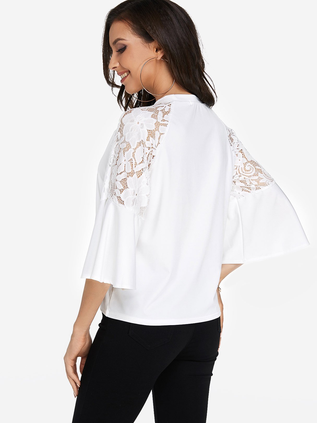 NEW FEELING Womens White T-Shirts