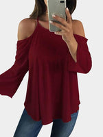 NEW FEELING Womens Burgundy T-Shirts