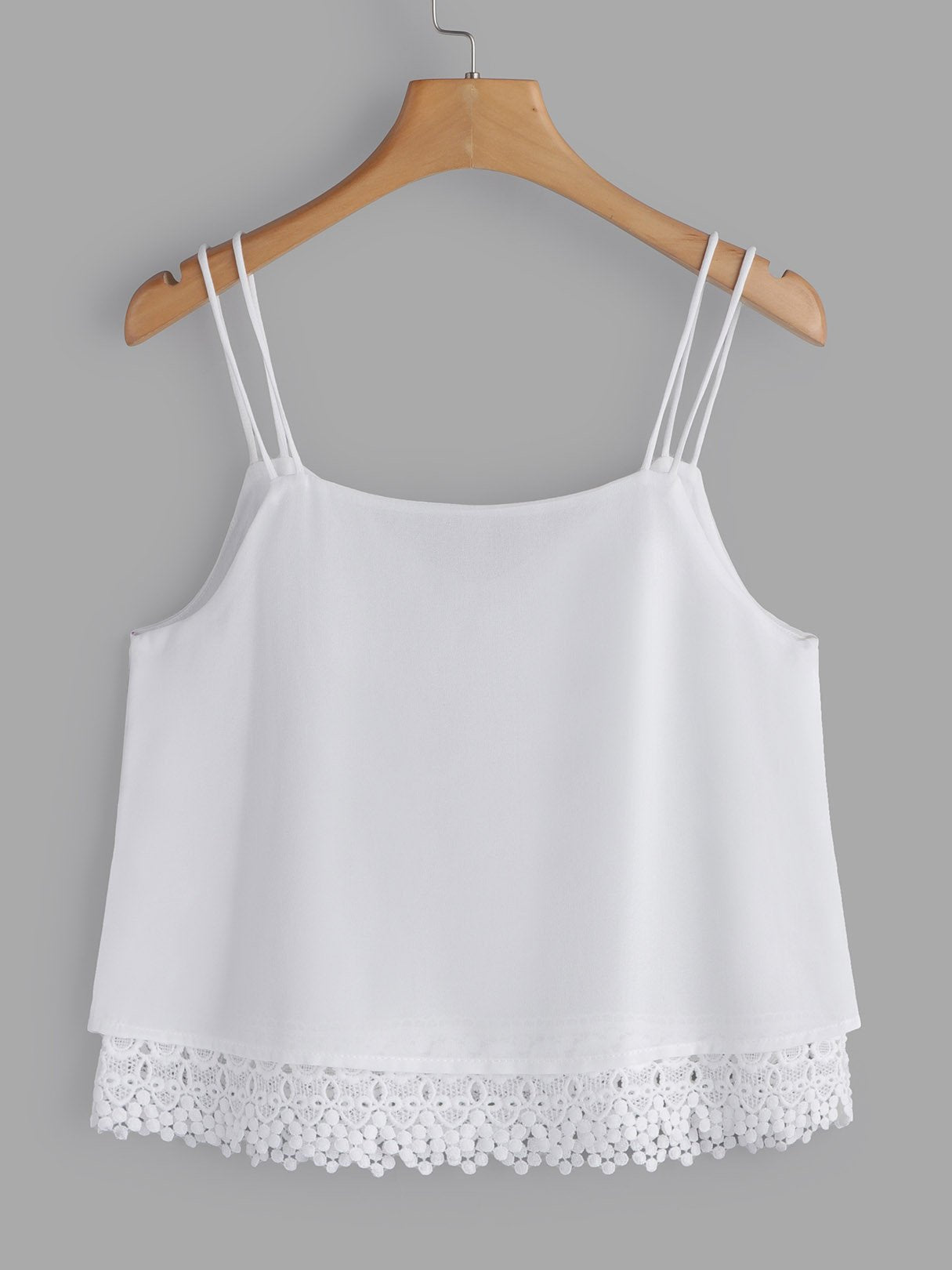 NEW FEELING Womens White Camis