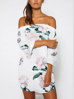 OEM Ladies White Floral Dresses