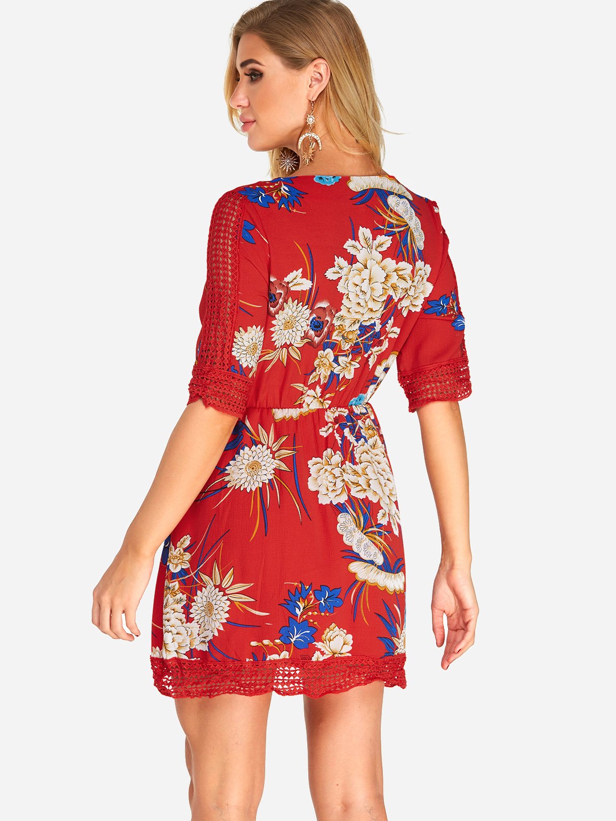 Custom Ladies V-Neck Mini Dress