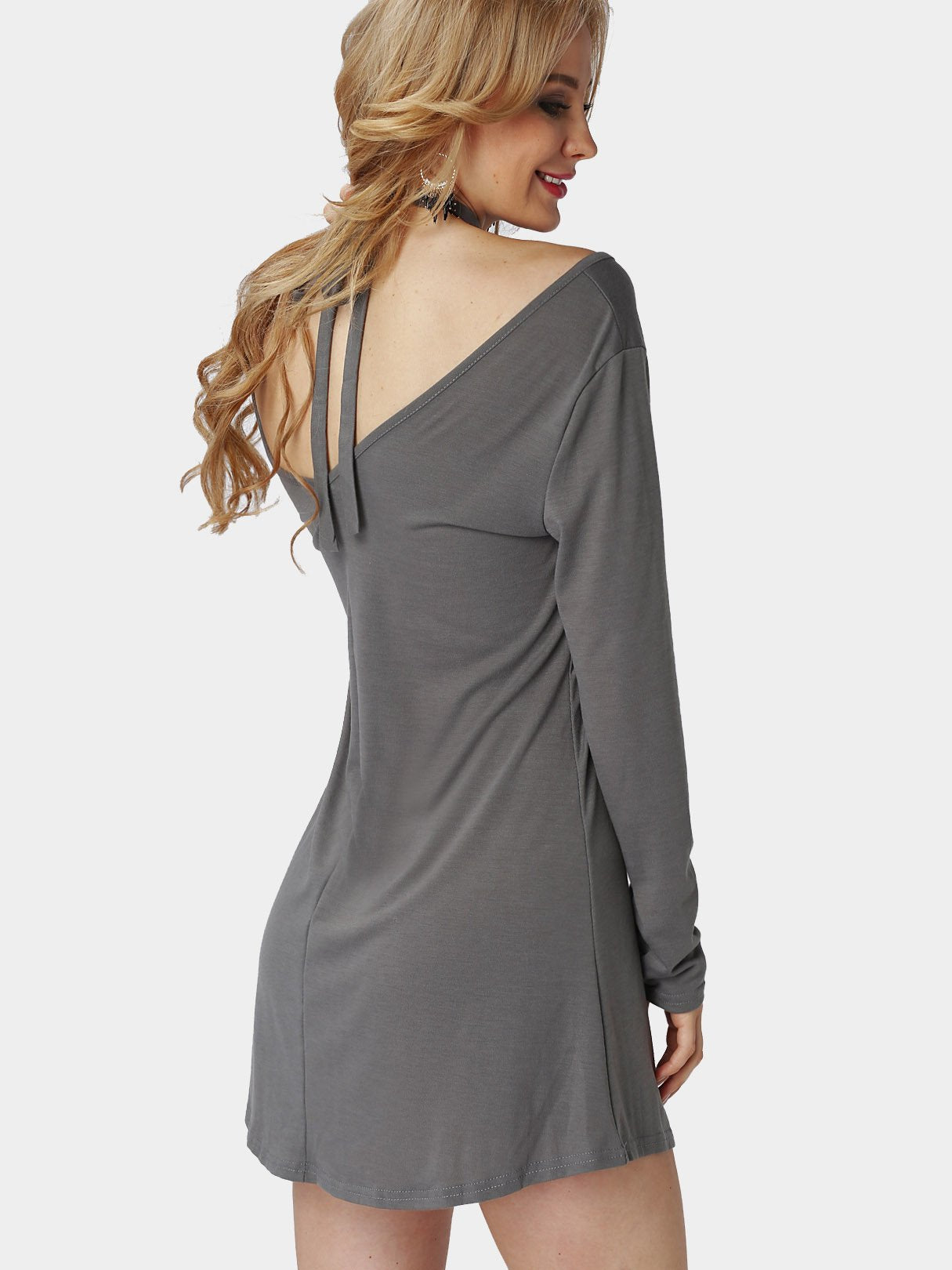 NEW FEELING Womens Grey Mini Dresses