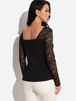 NEW FEELING Womens Black T-Shirts
