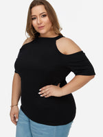 OEM Ladies Black Plus Size Tops