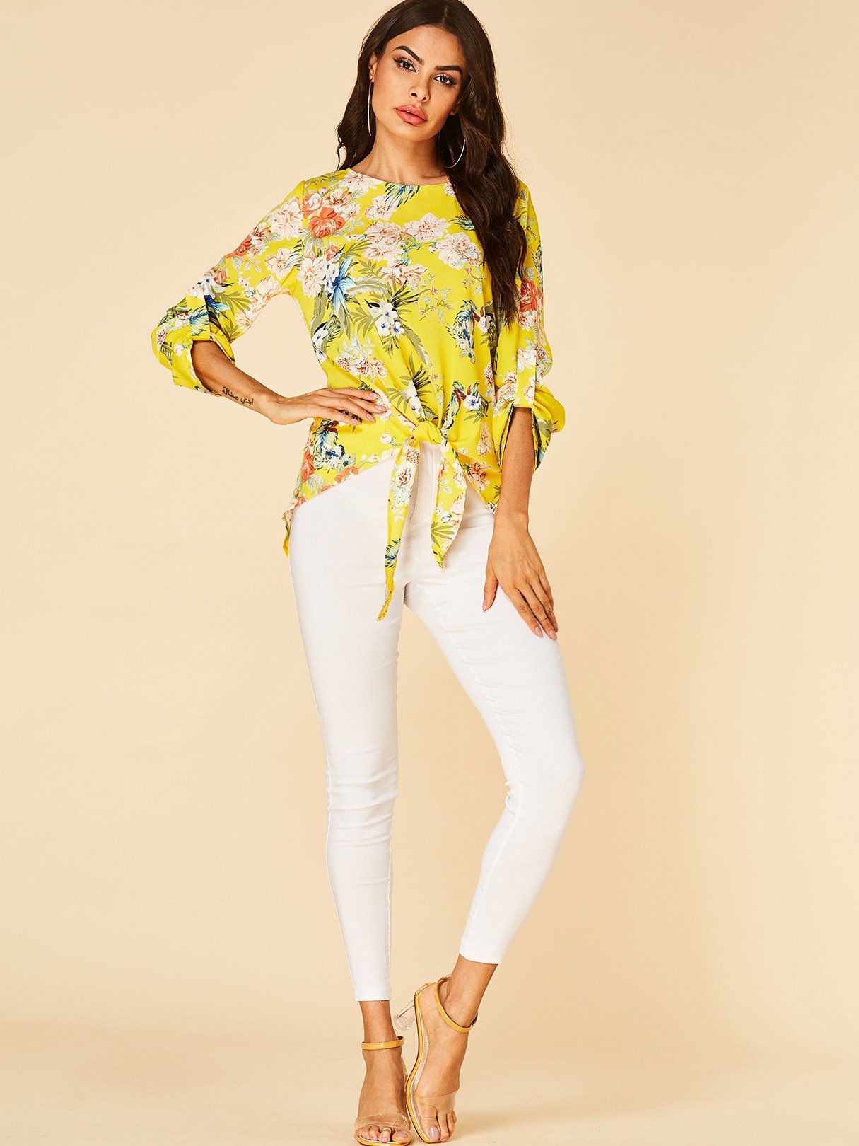 OEM Ladies Yellow Blouses