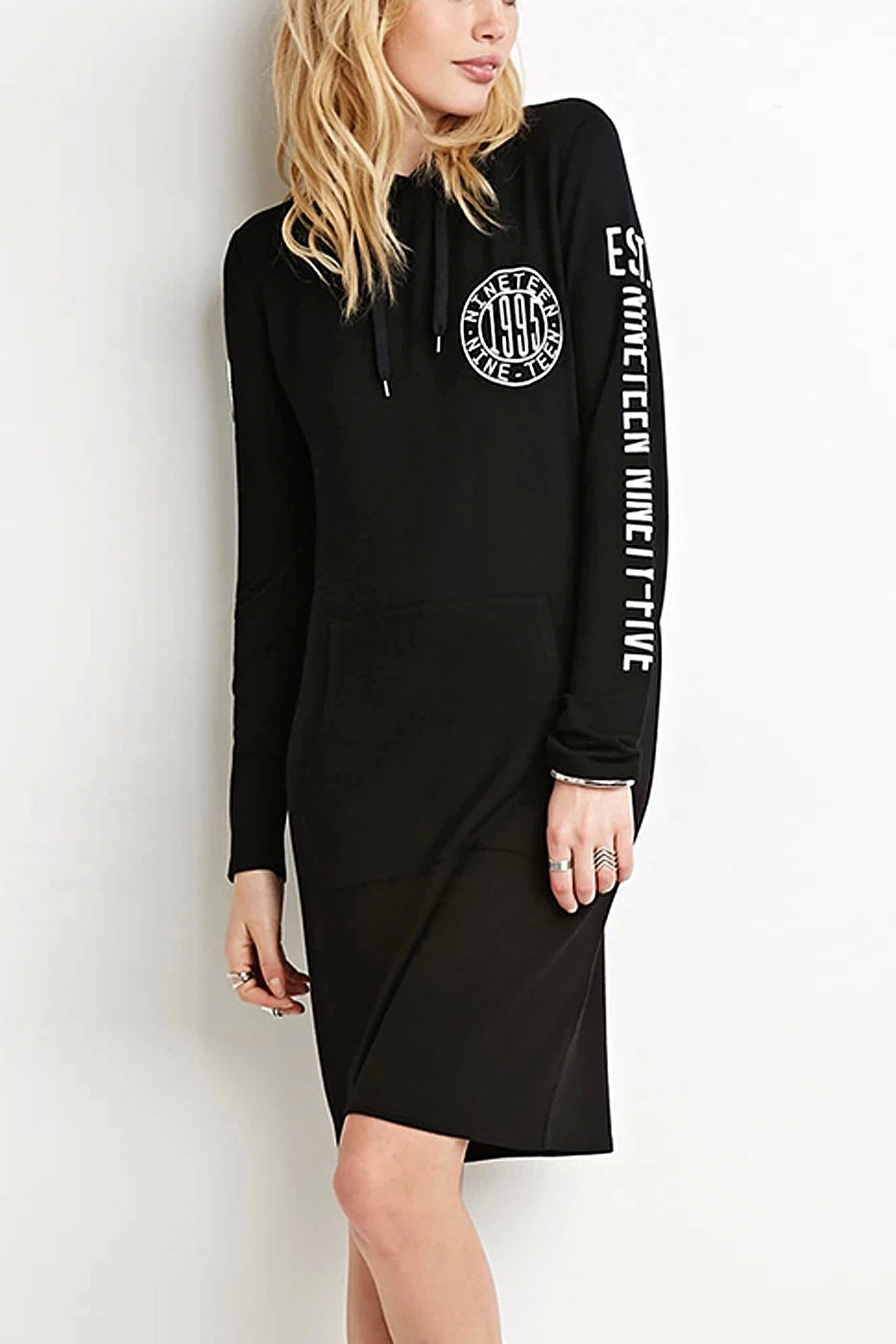 Wholesale Black Long Sleeve Casual Dress