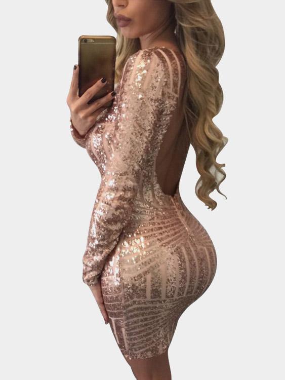 OEM Ladies Gold Sexy Dresses