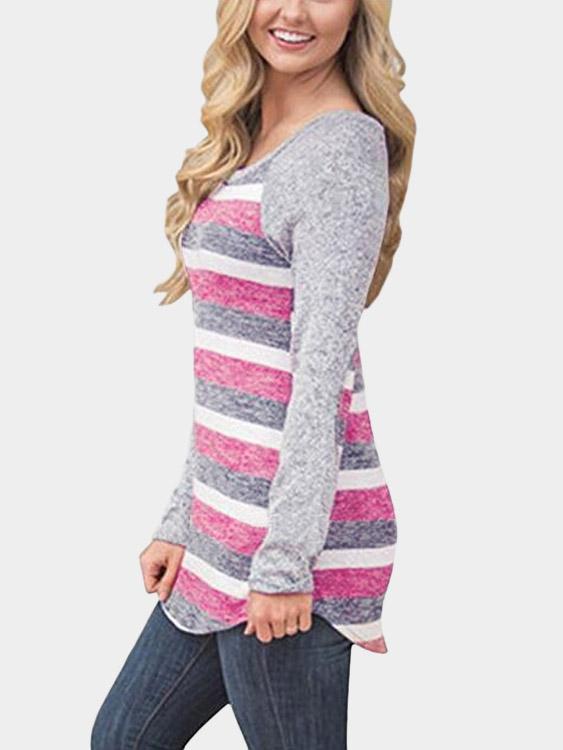 NEW FEELING Womens Light Pink T-Shirts