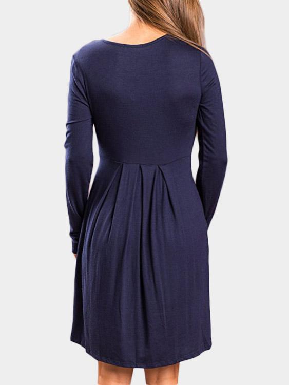 NEW FEELING Womens Navy Casual Dresses