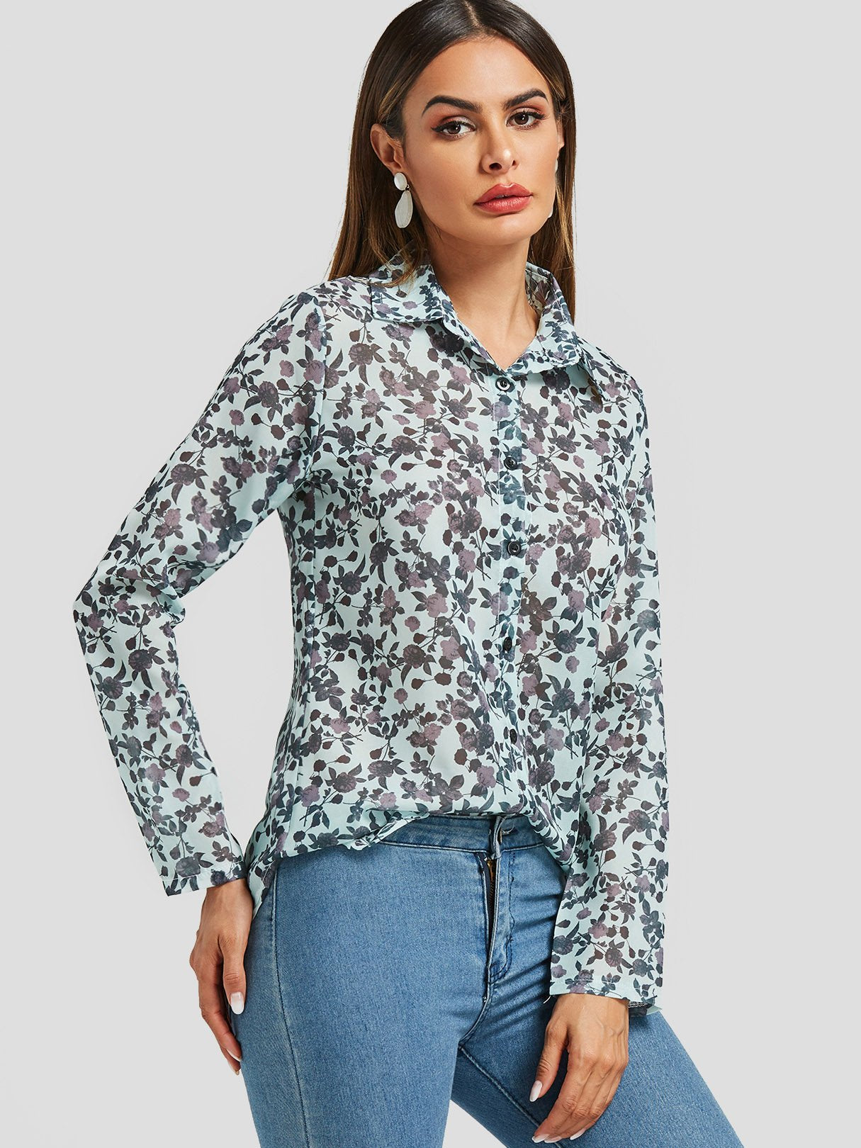OEM Ladies Grey Blouses